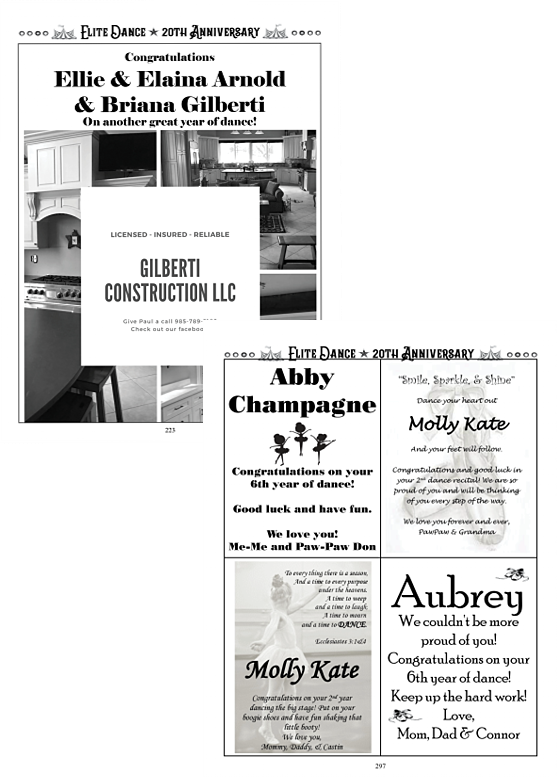 business and dancer ads
